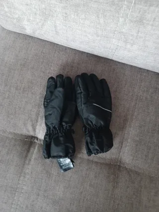 Guantes esquí unisex talla 10-12 negros