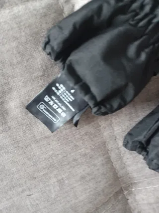 Guantes esquí unisex talla 10-12 negros