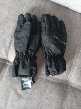 Guantes esquí unisex talla 10-12 negros