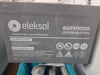 Batería Eleksol Gel Ciclo Profundo 100Ah S