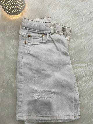 Pantalón corto vaquero niño blanco
