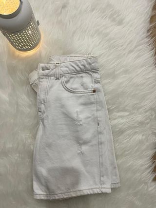 Pantalón corto vaquero niño blanco