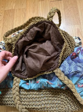 Bolso de crochet espacioso multicolor