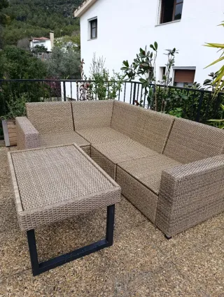 Conjunto Sofá y Mesa Exterior