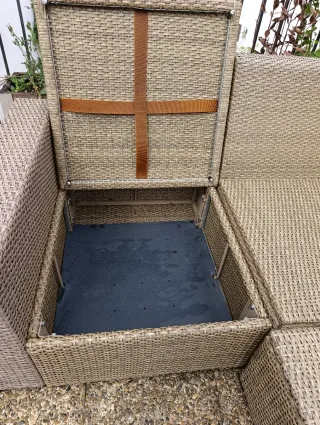 Conjunto Sofá y Mesa Exterior