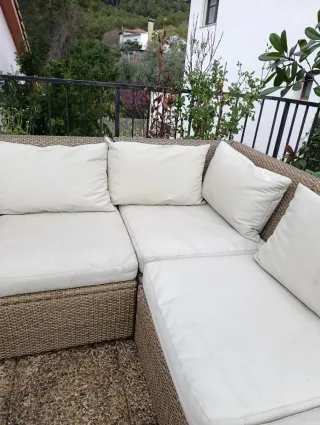 Conjunto Sofá y Mesa Exterior