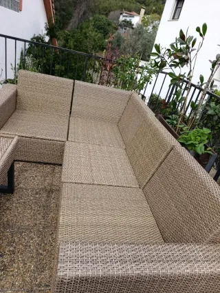 Conjunto Sofá y Mesa Exterior