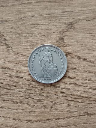 1 Franco Suiza 1944 PLATA