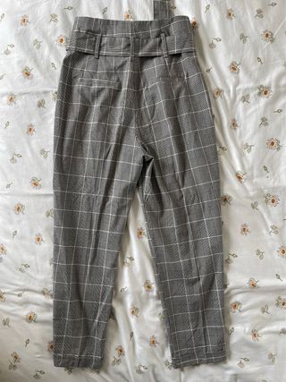 Pantalones cuadros Bershka cintura alta