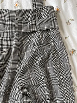 Pantalones cuadros Bershka cintura alta