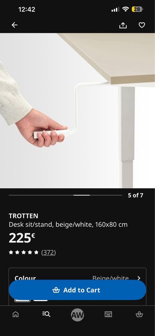 Escritorio Ikea Trotten 160x80