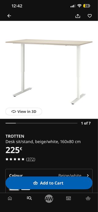Escritorio Ikea Trotten 160x80