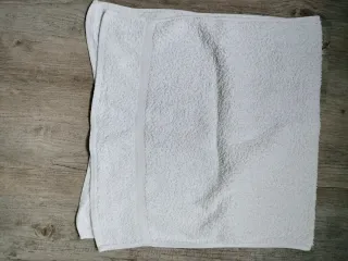 10 Toallas Algodón Blancas Lavabo