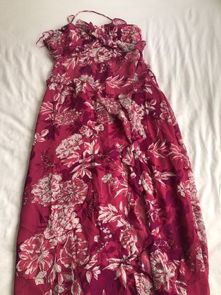 Vestido Zara floral rosa y morado
