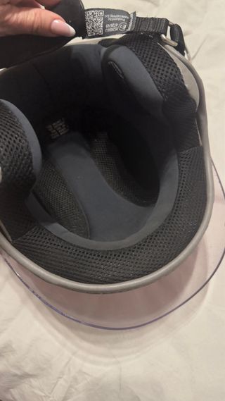 Casco Moto Scooter Rosa y Gris