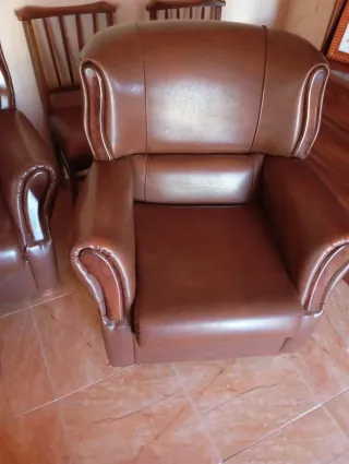 Sofá y 2 sillones skay marrón