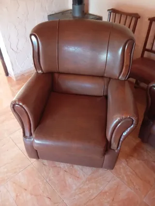 Sofá y 2 sillones skay marrón