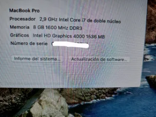 MacBook Pro 13 i7 2.9GHz Plata