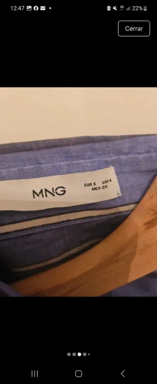 Camisa Mango Rayas Azul y Blanco