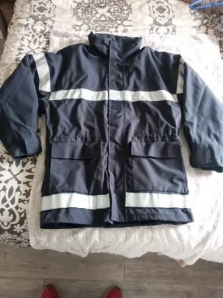 Chaquetón de Bombero Azul marino con Reflectantes