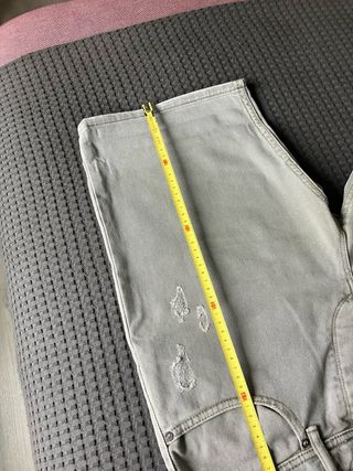 Bermuda vaquera kaki desgastada chico