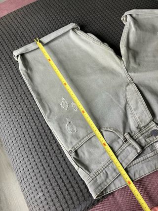 Bermuda vaquera kaki desgastada chico