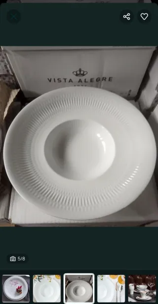 6 Pratos Fundos Vista Alegre Utopia