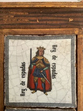 Cerámica Antigua As y Rey de Espadas