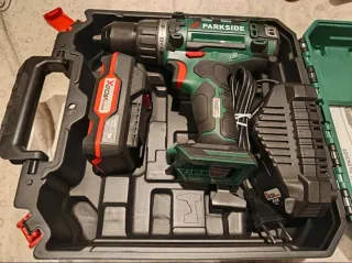 Atornillador Taladradora Parkside 20V+ batería+car