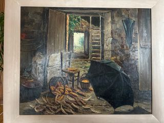 Cuadro Bodegón Mazorcas y Paraguas T Vilà