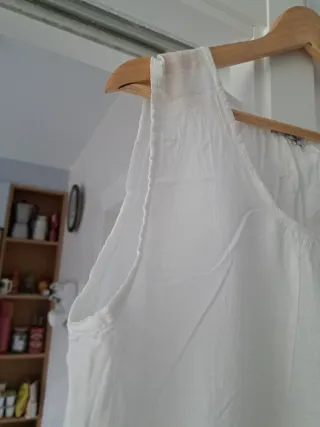 Blusa larga blanca talla 46