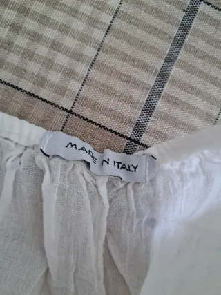 Blusa larga blanca talla 46