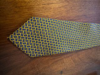 Cravatta Valentino Uomo Blu Giallo Made in Italy