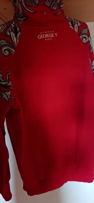 Sudadera George V Paris Roja con brillantes
