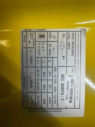 Soldadora Stanley Mikro-Series MOG Con mascara.