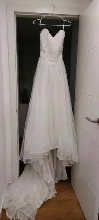 Vestido PRONOVIAS, CAN CAN, CHAL Y GUANTES