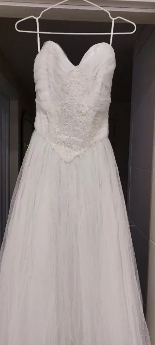 Vestido PRONOVIAS, CAN CAN, CHAL Y GUANTES