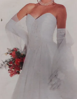 Vestido PRONOVIAS, CAN CAN, CHAL Y GUANTES