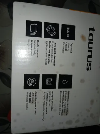 Exprimidor Taurus Naranja 300 waltios