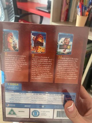 El Rey León Blu-ray Pack 3 Películas