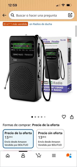 Radio Portátil Joudix TG-99 FM/AM/SW