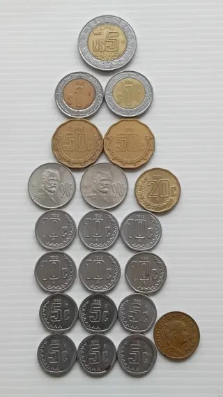 Lote de Monedas Mexicanas Varias