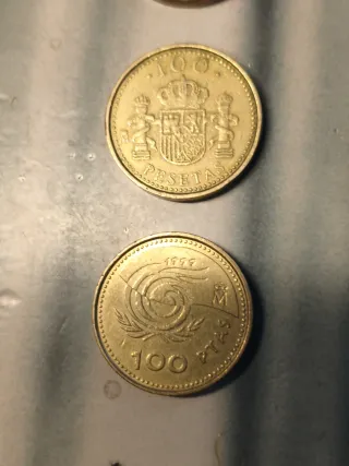 Monedas antiguas 100 pesetas