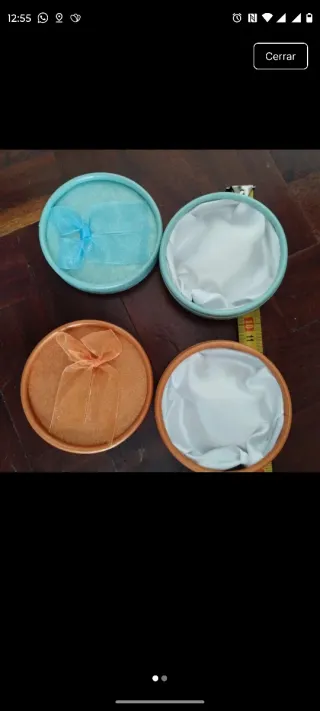 Cajitas joyero redondas x2