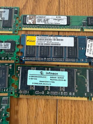 Lote Memorias RAM DDR