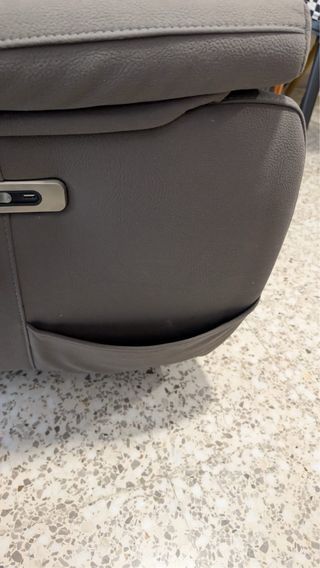 Sillón reclinable eléctrico gris