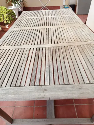 Mesa de madera Extensible para exterior + Regalo
