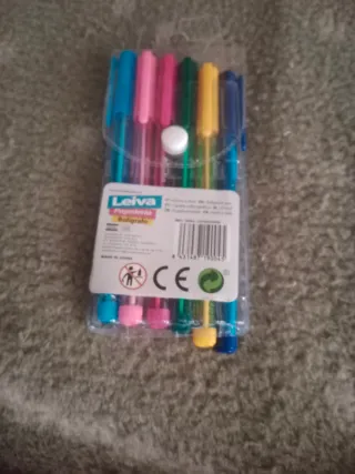 Pack 6 Bolígrafos Leiva Colores Surtidos