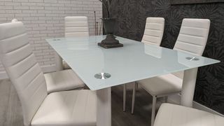 Mesa Comedor Cristal + 6 Sillas NUEVO