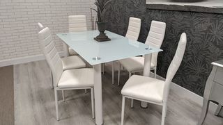 Mesa Comedor Cristal + 6 Sillas NUEVO